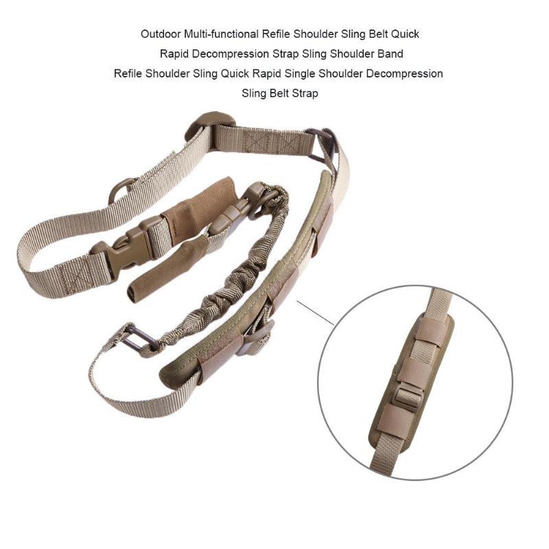 Outdoor Multi-functional Shoulder Sling Belt Decompression Strap Sling Band Militry Tactical Stuff Carry Backpack Tape-ebowsos