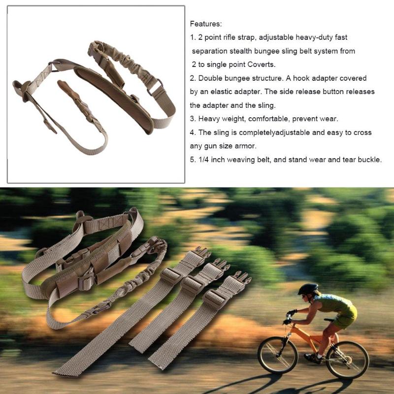 Outdoor Multi-functional Shoulder Sling Belt Decompression Strap Sling Band Militry Tactical Stuff Carry Backpack Tape-ebowsos