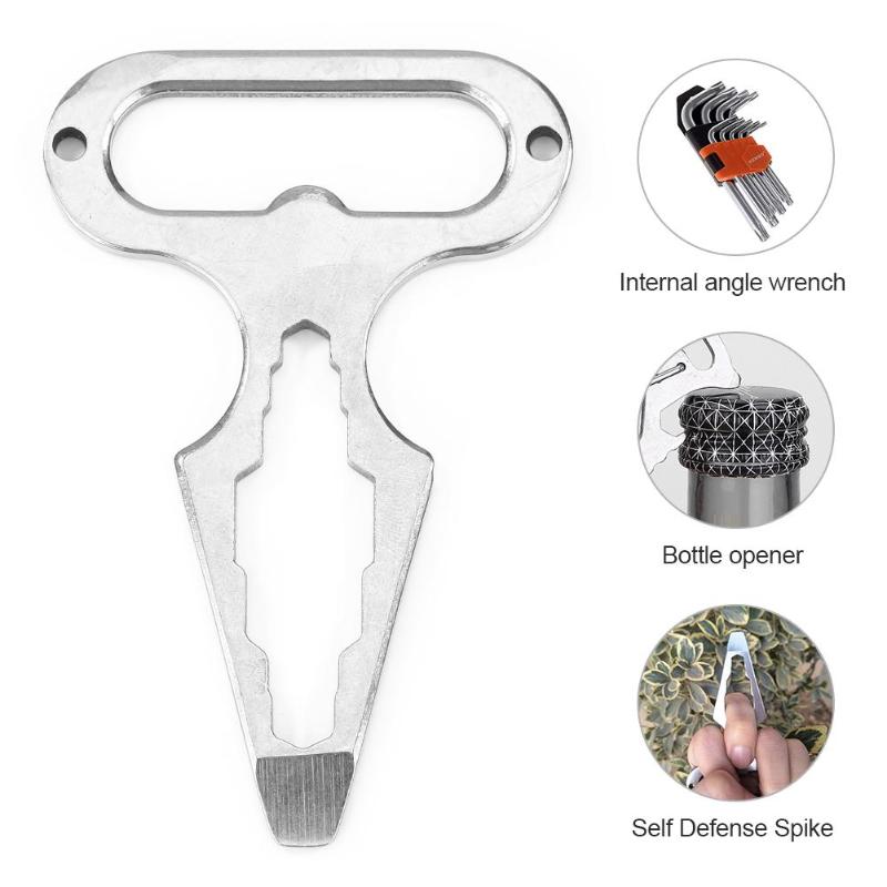 Outdoor Self Defense Spike Multifunction EDC Tool Wrench Bottle Opener-ebowsos