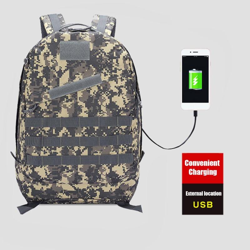 Outdoor Sports Waterproof Riding Backpacks Oxford Tear-Proof High Wear Resistance USB Charging 3D Climbing Knapsack-ebowsos