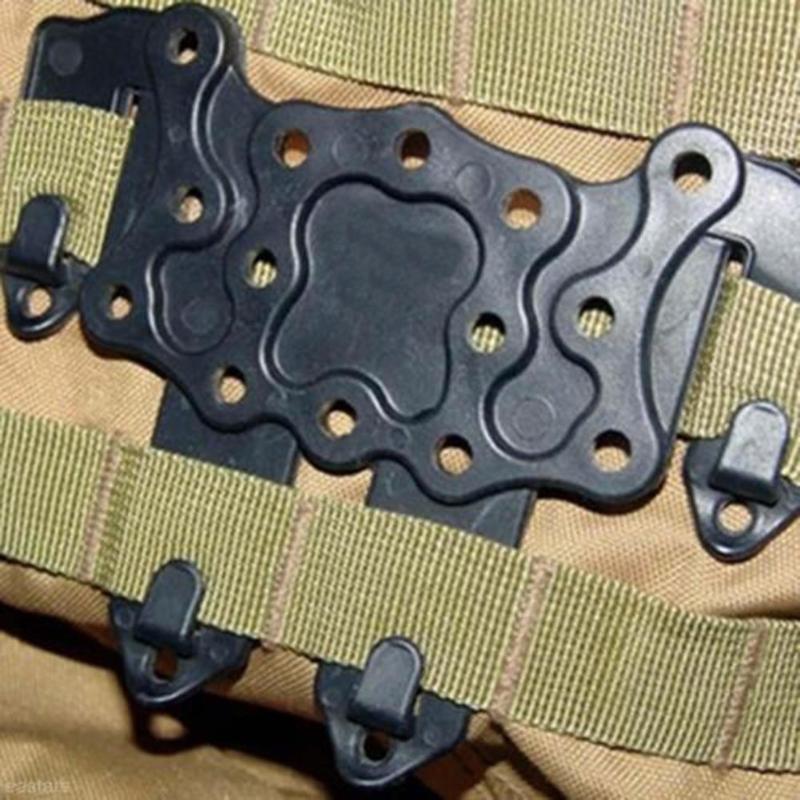 Outdoor Tool Military Vest CQC Airsoft Tactical Strike Platform Molle Molle Plastic Hanger Gun Holster Hunting Vest Hanger Black-ebowsos