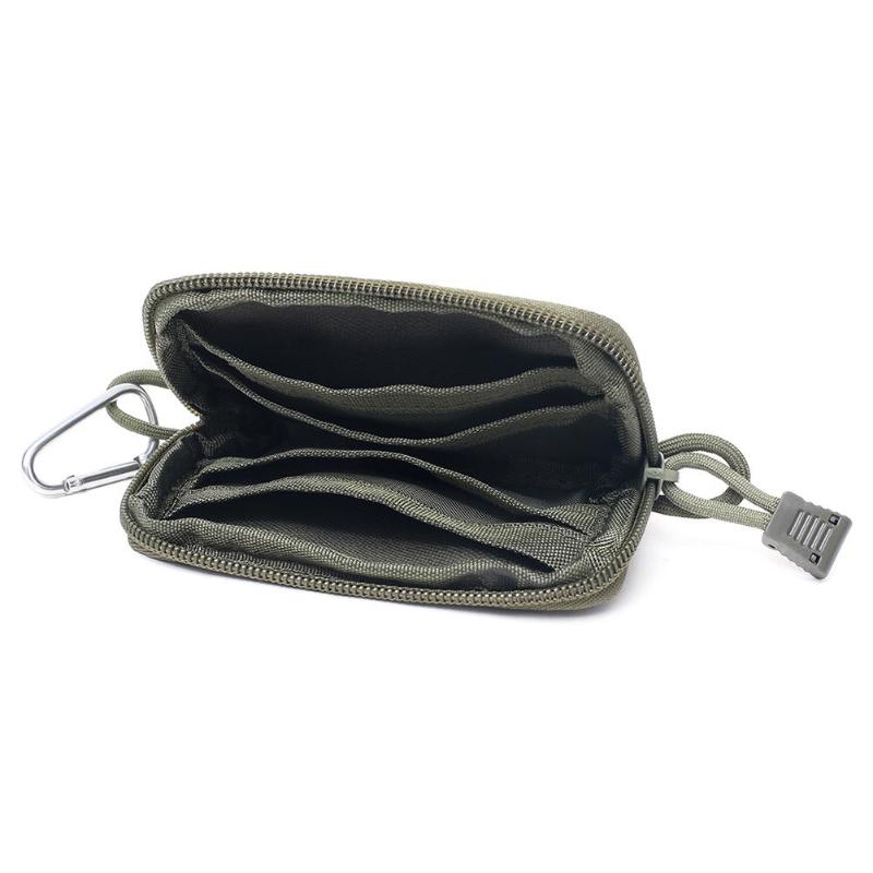 Outdoor Waterproof Card Bag Portable Mini Coin Wallet w/ Climbing Carabiner-ebowsos