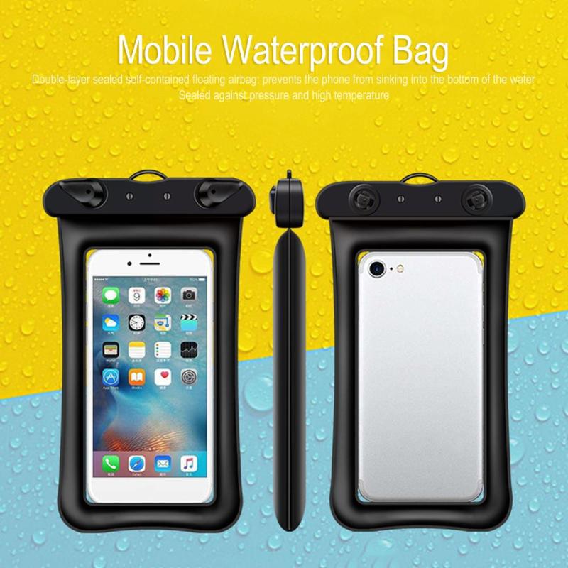 Outdoor Waterproof Touch Screen Mobile Phone Dry Case Bag Clear PVC Sealed Underwater Smart Phone Swimming Pouch Cover-ebowsos