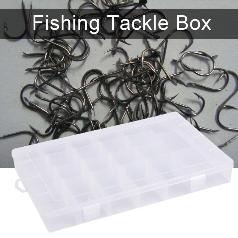 PP Plastic Fishing Tackle Box 18/36/24 Compartment Lure Bait Hook Organizer Storage Case Fishing Accessories-ebowsos