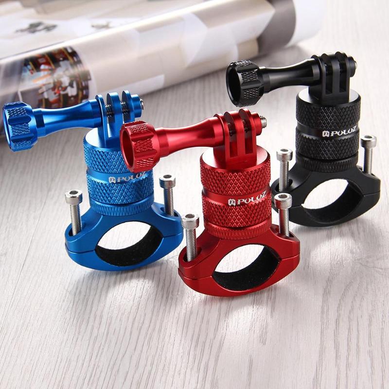 PULUZ Aluminium Alloy Rotatable Mountain Bike Handlebar Mount Holder Adapter Bracket for Go Pro Bicycle Mount PU223 Accessories-ebowsos