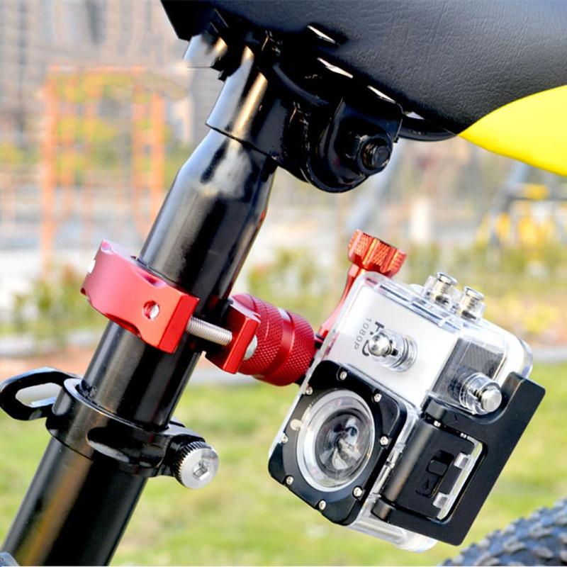 PULUZ Aluminium Alloy Rotatable Mountain Bike Handlebar Mount Holder Adapter Bracket for Go Pro Bicycle Mount PU223 Accessories-ebowsos