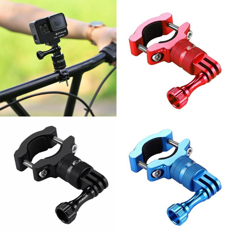 PULUZ Aluminium Alloy Rotatable Mountain Bike Handlebar Mount Holder Adapter Bracket for Go Pro Bicycle Mount PU223 Accessories-ebowsos