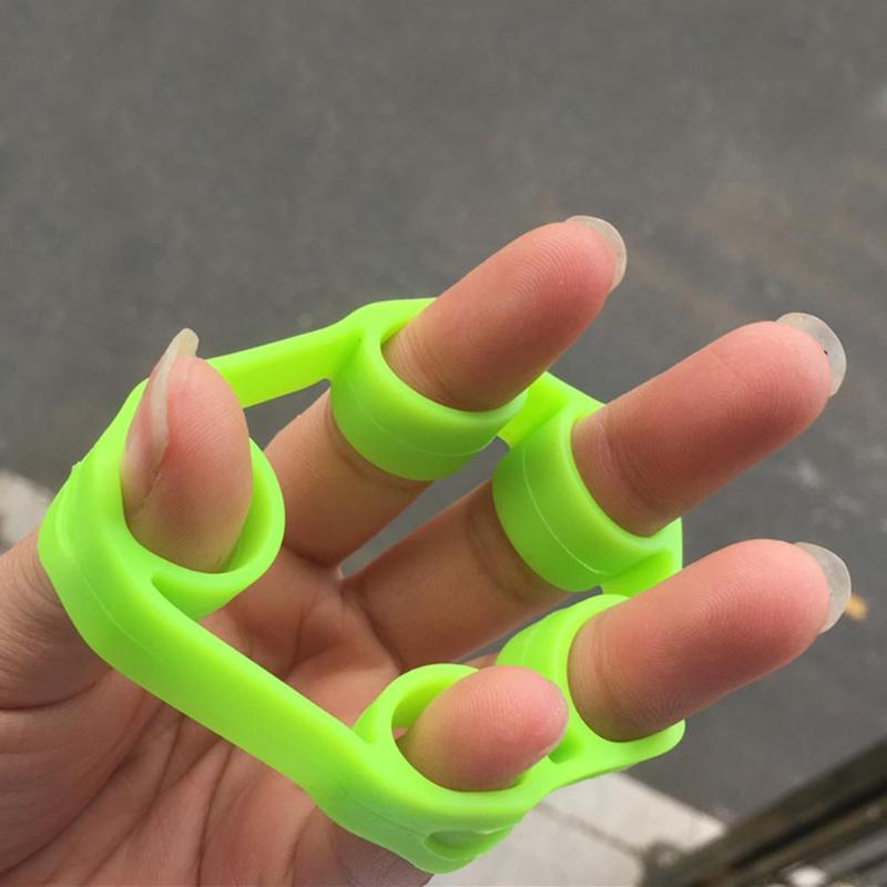 PVC Hand Gripper Ring Grip Trainer Strengthener Fitness Equipment Silicone Finger Gripper Strength Trainer Finger Expander-ebowsos