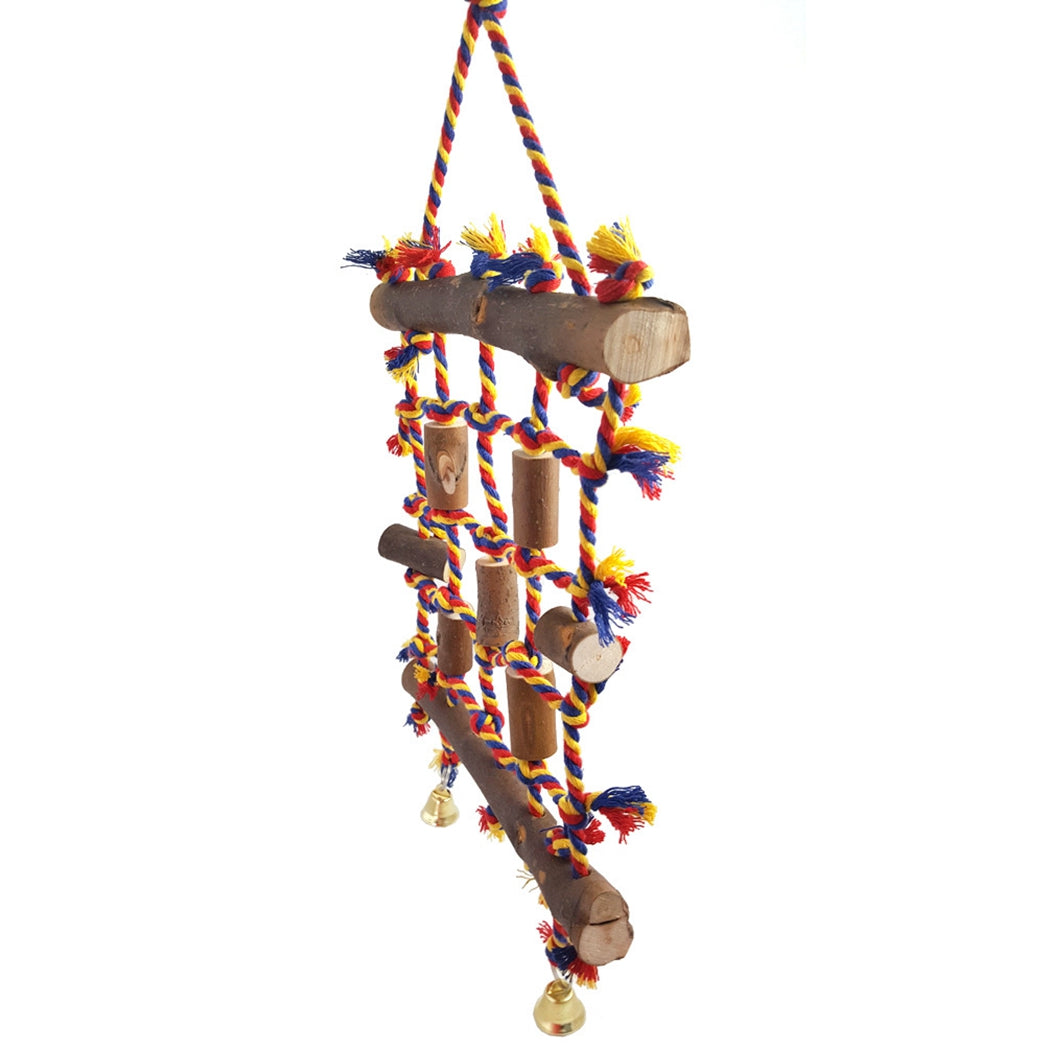 Parrot Climbing Net Bird Toy Swing Rope Net Bird Stand Net Hammock With Hook Bird Hanging Climbing Chewing Biting Toys For Pet-ebowsos