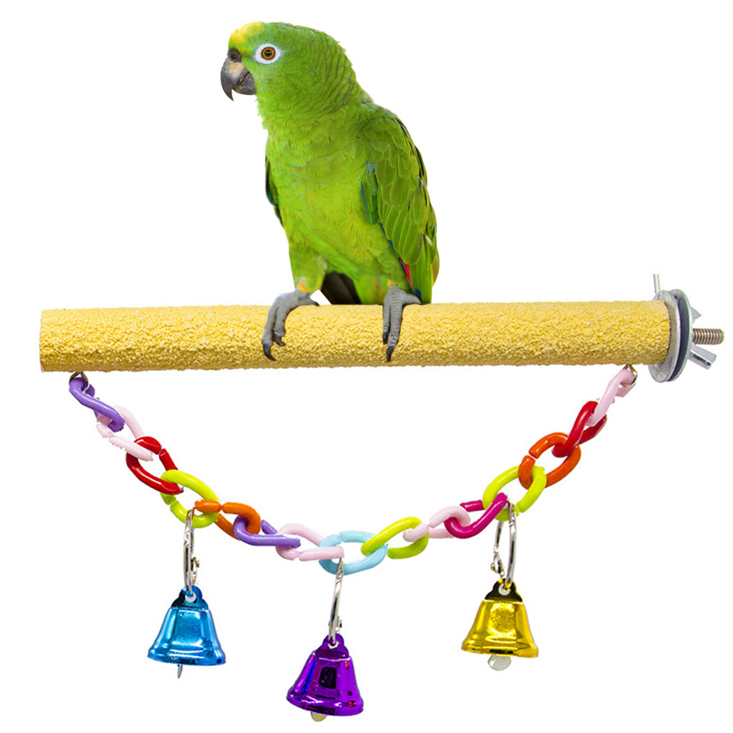 Parrot Squeak Scrub Molar Stick Standing Toy Bird Perch Creative Funny Frosted Bird Stand Perch Bird Cage Toy For Parrots-ebowsos