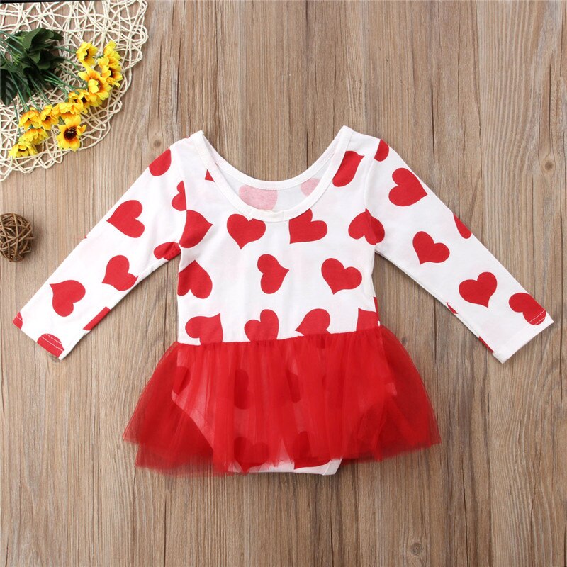 Party Newborn Kids Baby Girls Romper Tutu Dress Skirt Playsuit Outfit Clothes - ebowsos