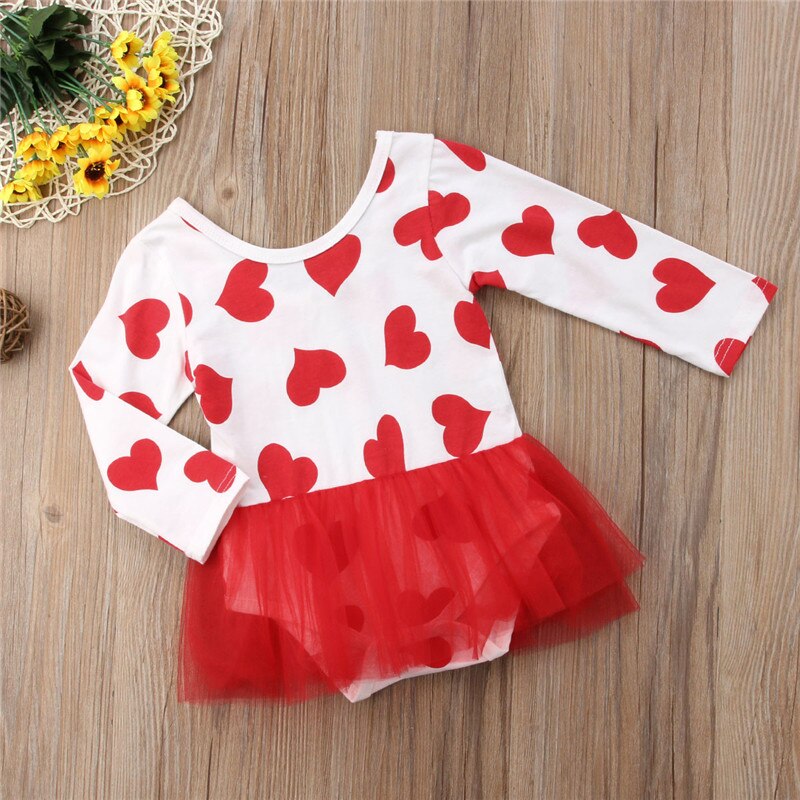 Party Newborn Kids Baby Girls Romper Tutu Dress Skirt Playsuit Outfit Clothes - ebowsos