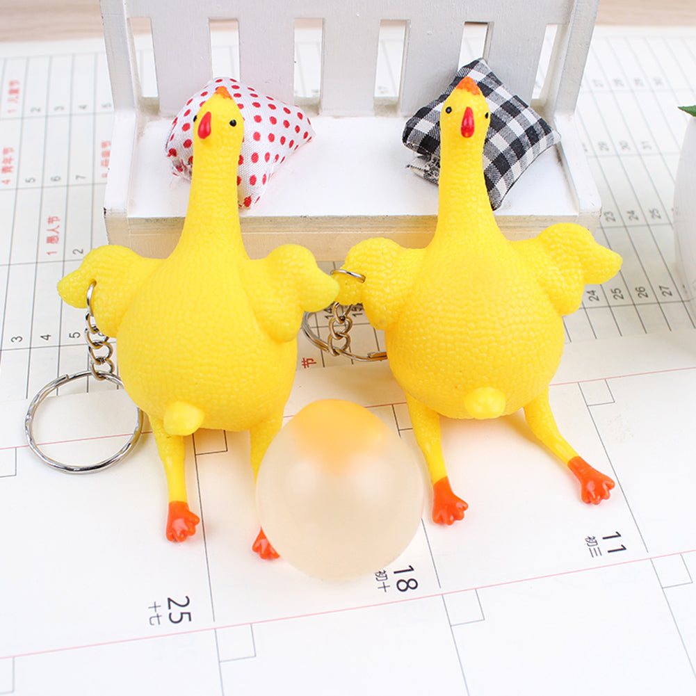 Party Prank Joke Toys Squeeze Chicken Egg Laying Chickens Anti Stress Squeeze Toys Decompression Funny Chick Squeeze Toy-ebowsos