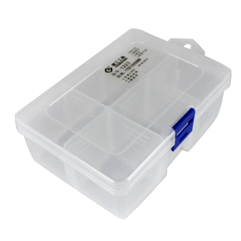 Penggong Multi Grids Transparent Storage Box Plastic Case Screw Organizer - ebowsos