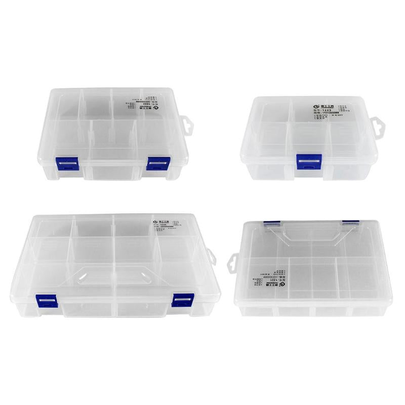 Penggong Multi Grids Transparent Storage Box Plastic Case Screw Organizer - ebowsos