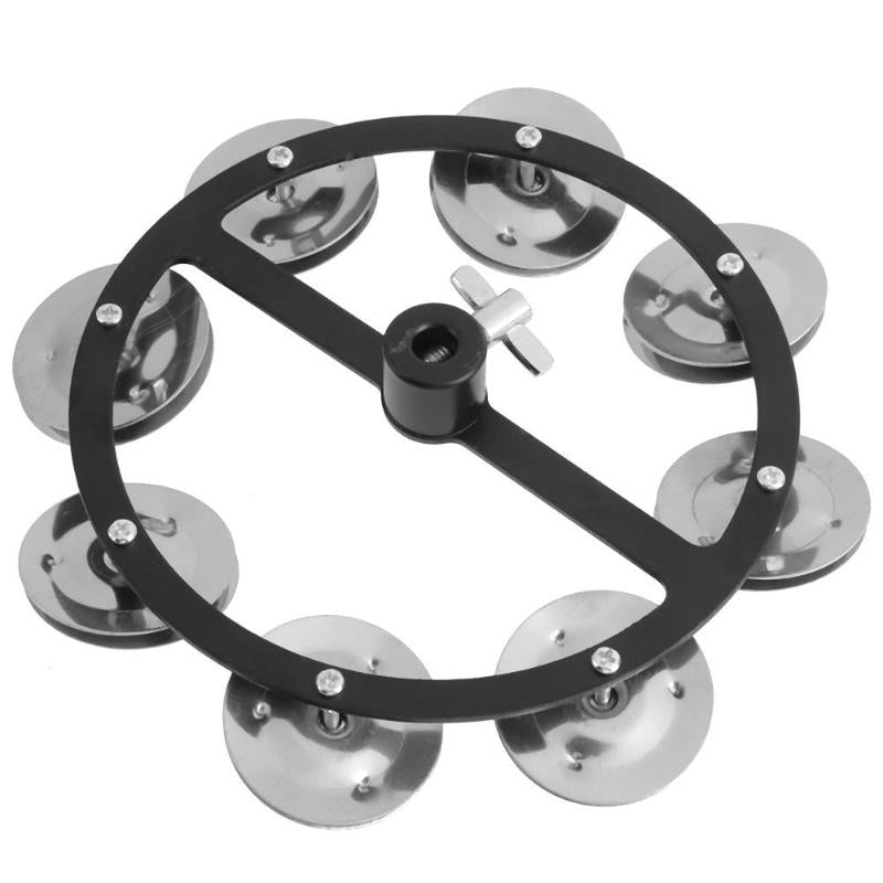 Percussion Hi-Hat Tambourine with Row Alloy Drum Set Musical Accessories-ebowsos