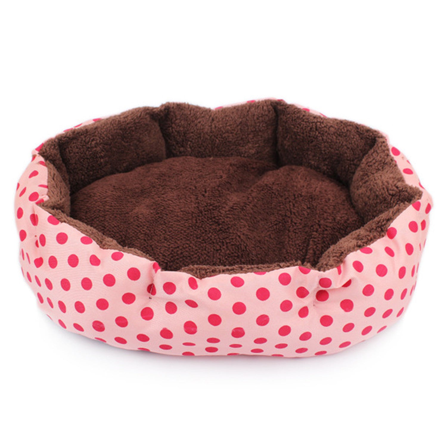 Pet Bed Warm Winter Bed Dog Cat Bed Soft Wool Point Design Pet Nest With Removable Mats Octagonal Shape Kennel Cat Dog Sofa Bed-ebowsos