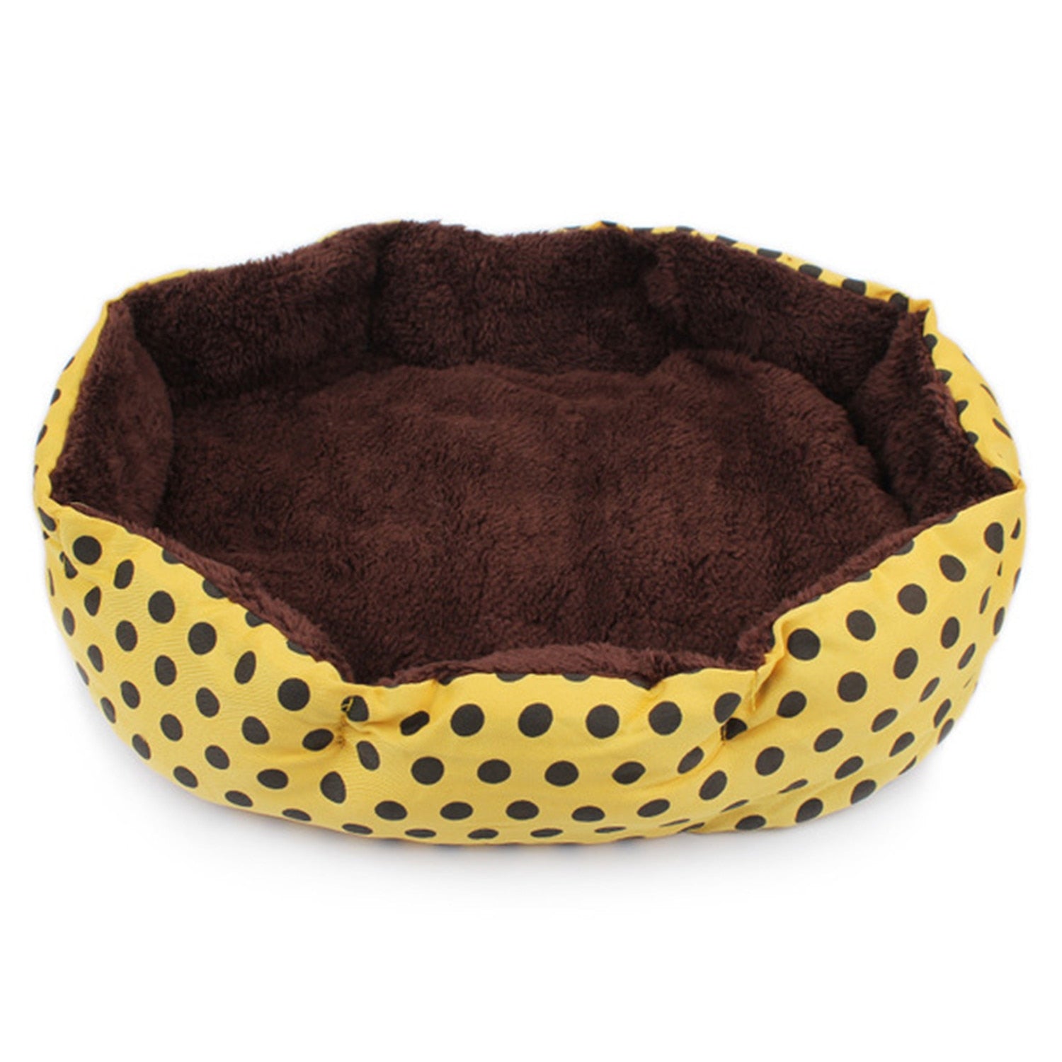 Pet Bed Warm Winter Bed Dog Cat Bed Soft Wool Point Design Pet Nest With Removable Mats Octagonal Shape Kennel Cat Dog Sofa Bed-ebowsos