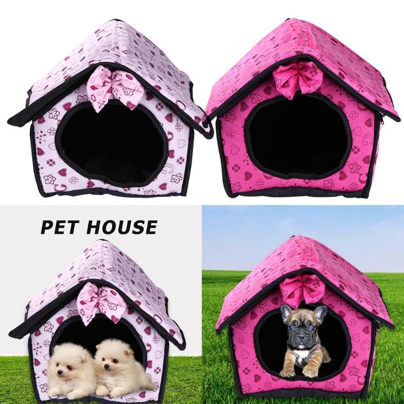 Pet Bed Warming House Soft Material Nest Dog House Baskets Kennel for Cat Puppy Soft and Smooth Tasteless and Harmless - ebowsos