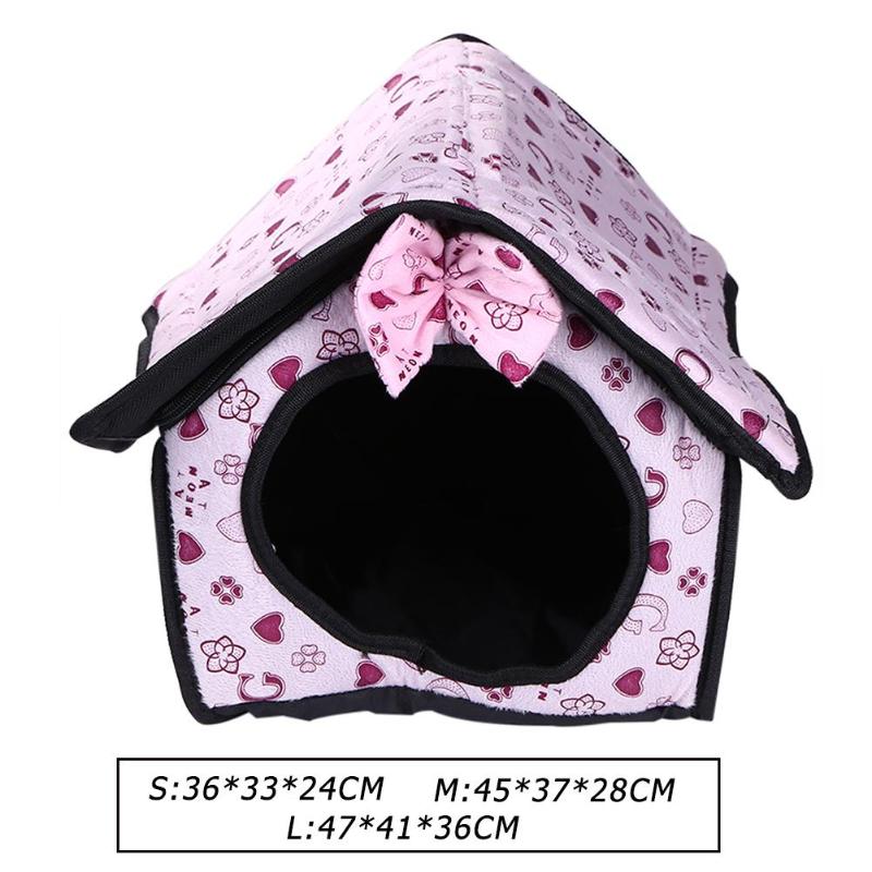 Pet Bed Warming House Soft Material Nest Dog House Baskets Kennel for Cat Puppy Soft and Smooth Tasteless and Harmless - ebowsos