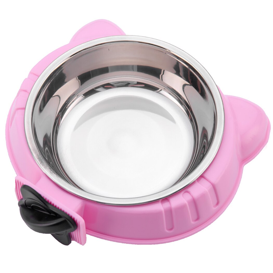 Pet Bowl Creative Portable Multipurpose Stainless Steel Cat Bowl Dog Bowl Cute Cat Head Shape Bowl Pet Household Supplies-ebowsos