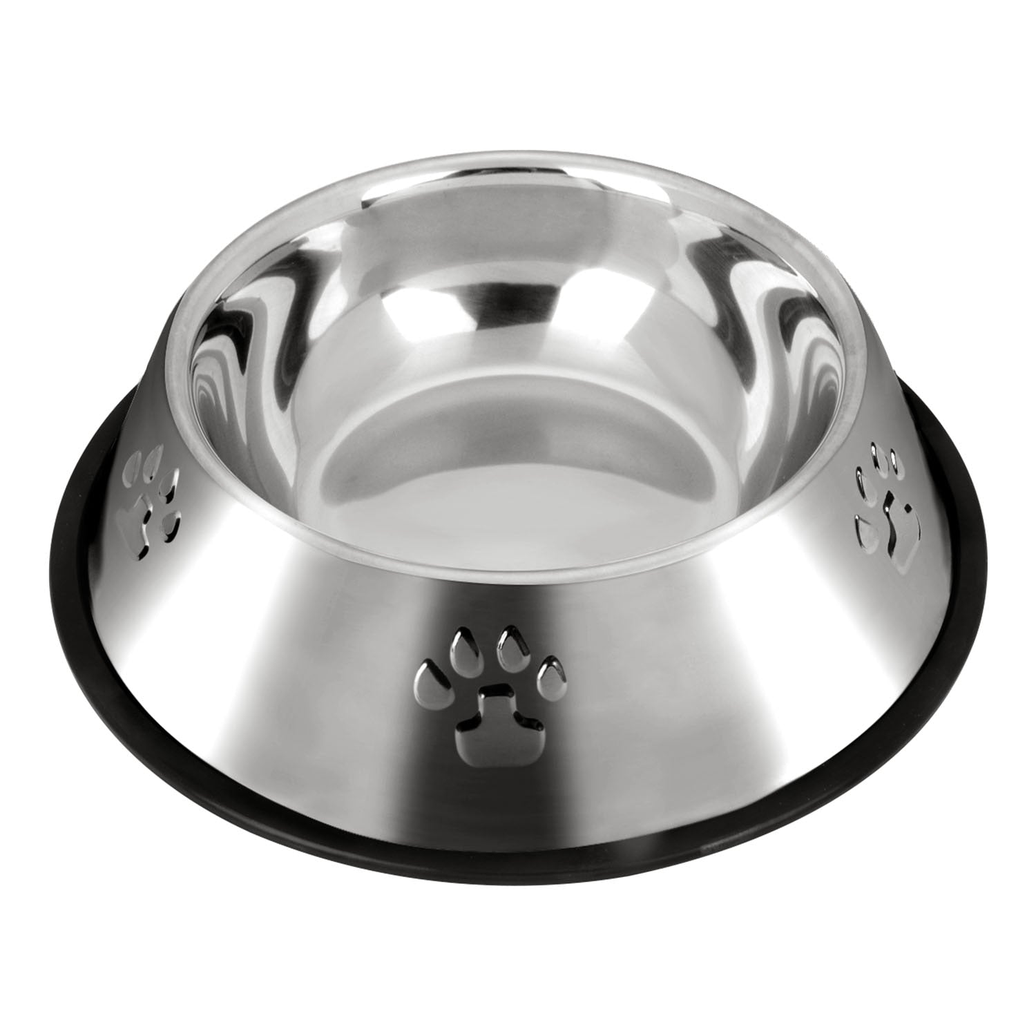 Pet Bowl Stainless Steel Anti-Slip Cat Paw Pattern Pet Feeder Bowls Cat Food Bowls Pet Water Food Feeder Pet Feeding Supplies-ebowsos