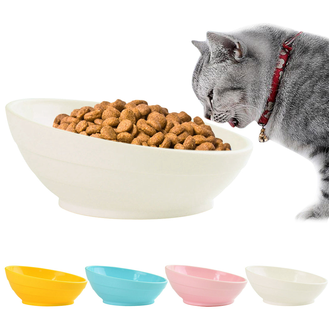 Pet Bowls Plastic Anti Slip Spine Protection Cat Bowl Dog Feeding Bowl Cat Dish Pet Feeding Supplies Cat Dog Food Water Feeder-ebowsos