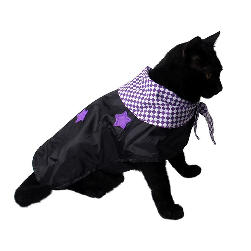 Pet Cat Dog Cloak Halloween Witch Costume Cosplay Collar Tie Scarf With Bell Masquerade Party Gift Pet Supplies-ebowsos