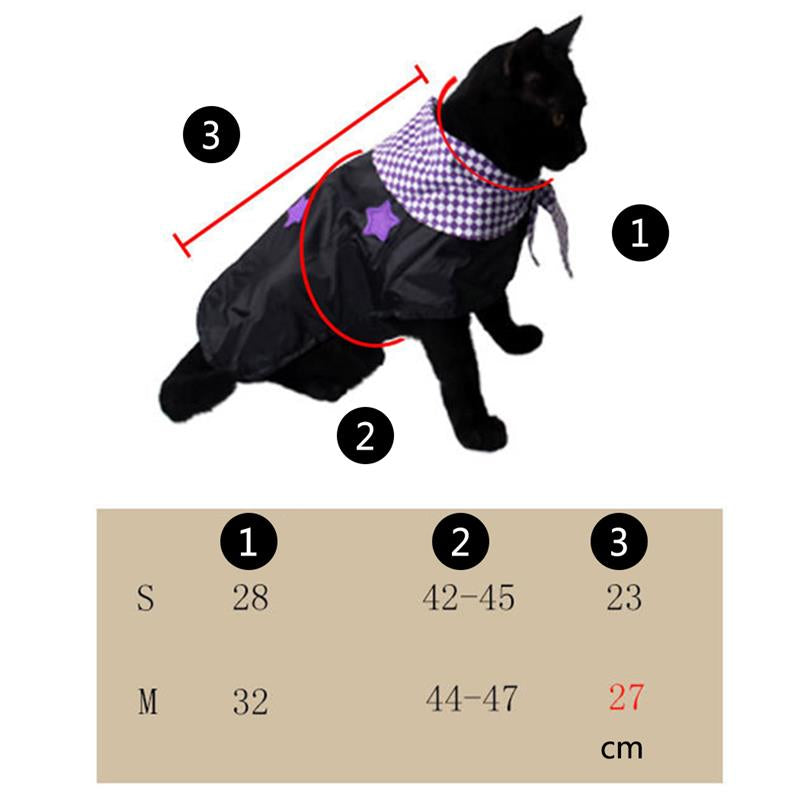 Pet Cat Dog Cloak Halloween Witch Costume Cosplay Collar Tie Scarf With Bell Masquerade Party Gift Pet Supplies-ebowsos