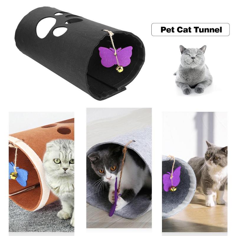 Pet Cat Foldabe Tunnel Cats Kitten Outdoor Indoor Interactive Training Funny Toy Home Furnishing Pets Essential Supplies - ebowsos