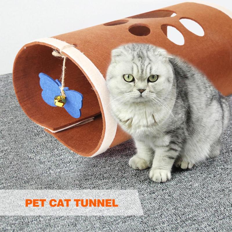 Pet Cat Foldabe Tunnel Cats Kitten Outdoor Indoor Interactive Training Funny Toy Home Furnishing Pets Essential Supplies - ebowsos