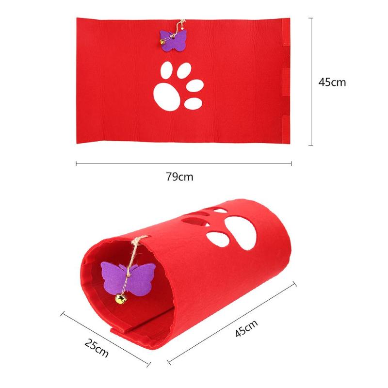 Pet Cat Foldabe Tunnel Cats Kitten Outdoor Indoor Interactive Training Funny Toy Home Furnishing Pets Essential Supplies - ebowsos