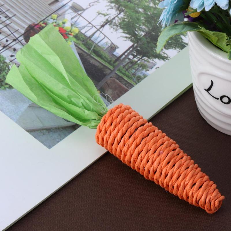 Pet Cat Toys Hemp Rope String Carrots Radish Toy Puppy Bite Carrot Shaped Knot Ropes Pet Chew Toy Safe for Play - ebowsos