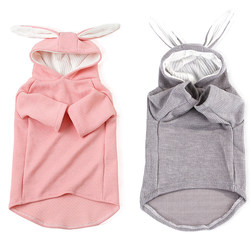 Pet Clothes Creative Lovely Rabbit Ear Warm Dog Clothes Cat Clothes Rabbit Ear Sweater Pet Home Clothing For Easter-ebowsos