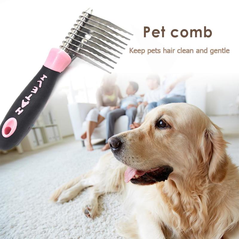 Pet Comb Fur Cleaner Dog Puppy Cat Hair Trimmer Cutter Rake Remover Brush Pets Grooming Tool Pet Dog Accessories Brush - ebowsos