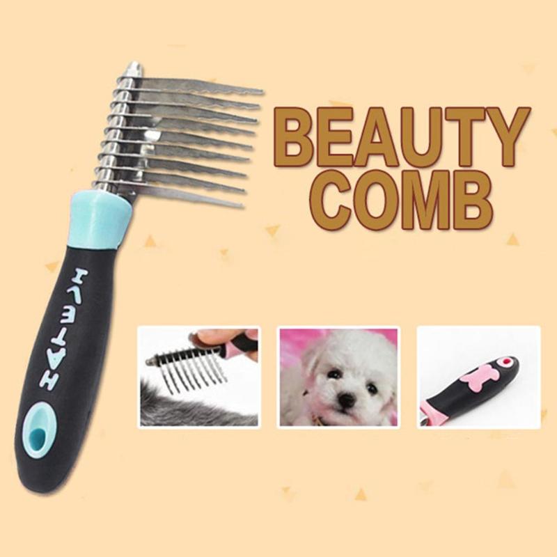 Pet Comb Fur Cleaner Dog Puppy Cat Hair Trimmer Cutter Rake Remover Brush Pets Grooming Tool Pet Dog Accessories Brush - ebowsos