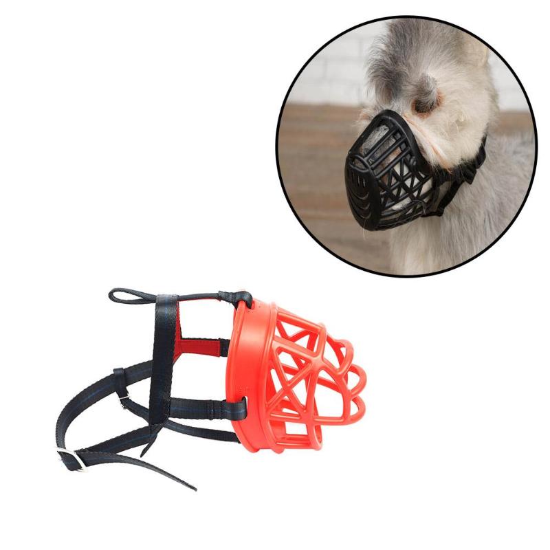 Pet Mask Adjustable Anti Bark Bite Chew Mouth Muzzle for Medium Large Dogs D4 - ebowsos