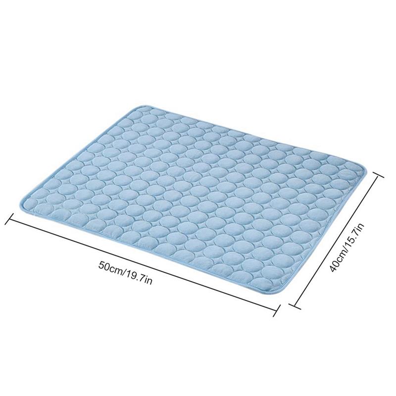 Pet Pad Summer Cooling Mat Dog Beds Mats Pet Ice Pad Cool Cold Silk Moisture-Proof Cooler Mattress Cushion Puppy Sleeping Mat-ebowsos