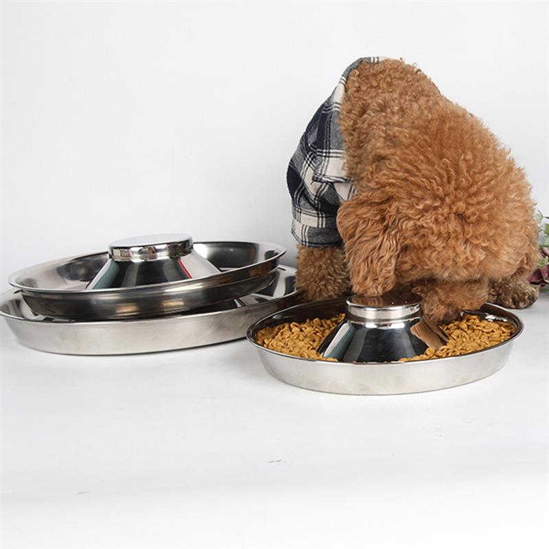 Pet Slow Feeder Bowl Creative Stainless Steel Pet Food Water Bowl Cat Dog Bowls Pet Feeding Supplies Cat Dog Feeder-ebowsos