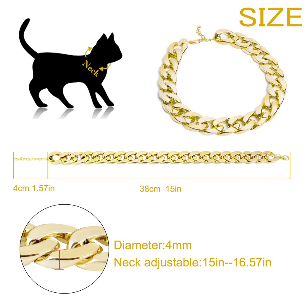 Pet Sunglasses Jewelry Set Fashion Metal Cat Sunglasses Pet Glasses With Necklace And Hat Pet Clothing Accessories Set-ebowsos