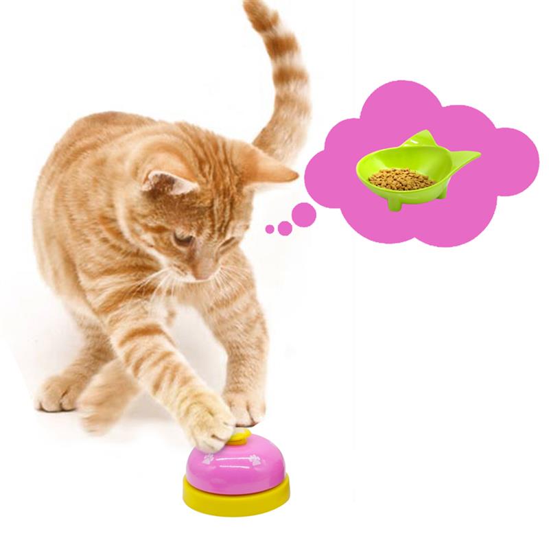 Pet Toys Bell Dog Feeding Ringer Pet Educational IQ Training Squeak Toy Interactive Pets Kitten Toys Eating Food Feed Reminder-ebowsos