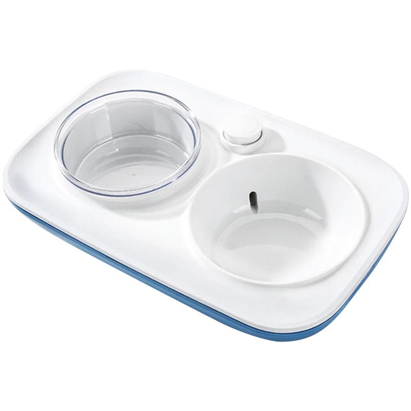 Pet Water Food Bowl 15° Titling 2-Bowl Automatic Water Feeder Pet Food Bowl For Cat Dog Pet Feeding Supplies-ebowsos