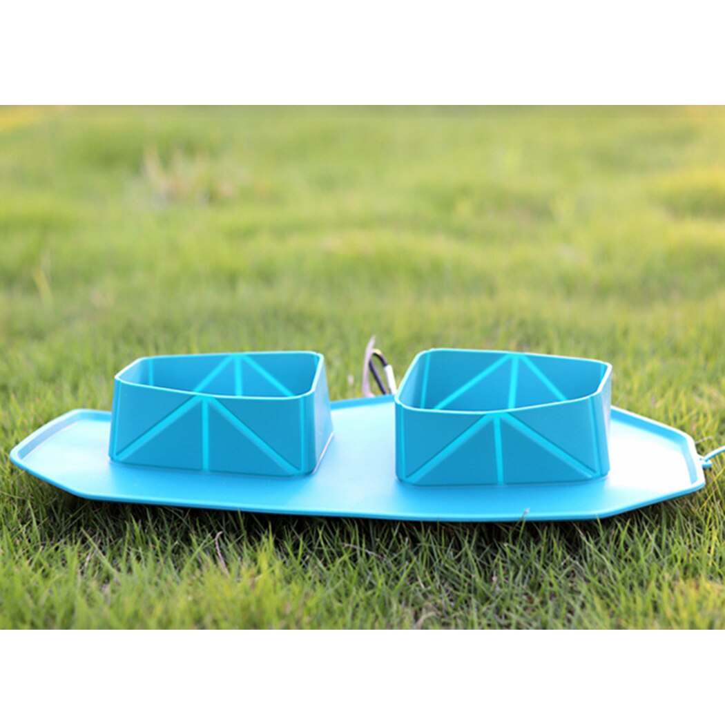 Pet Water Food Bowl Set Portable Silicone Folding Pet Food Bowl Pet Feeding Pad Cat Dog Feeding Supplies-ebowsos