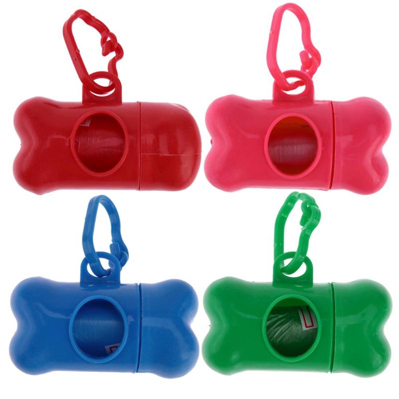 Pill Bone Shape Pet Dog Poop Bag Portable Disposable Garbage Nappy Bag Removable Box Dog Waste Poop Bag  Garbage Bags Dispenser - ebowsos