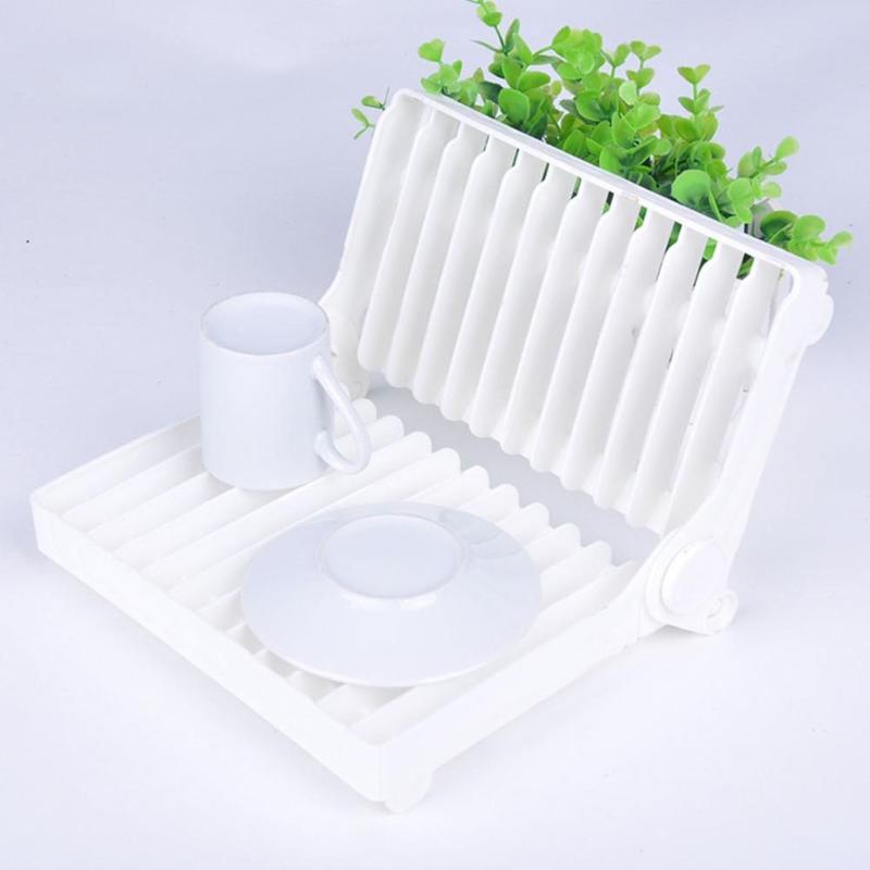 Plastic Dish Drying Rack Durable Plate Collection Shelf Lightweight and Delicate Durable Kitchen Accessories 213x175x120mm - ebowsos