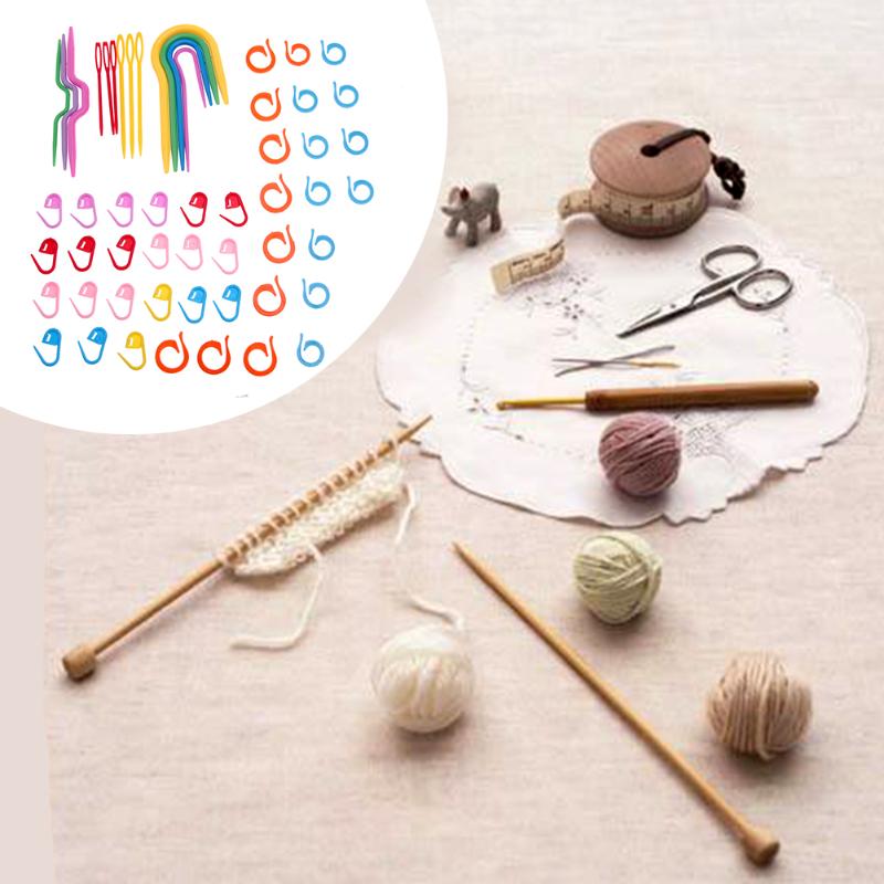 Plastic Knit Stitch Knitting Needles Crochet Stitch Knitting Accessories - ebowsos