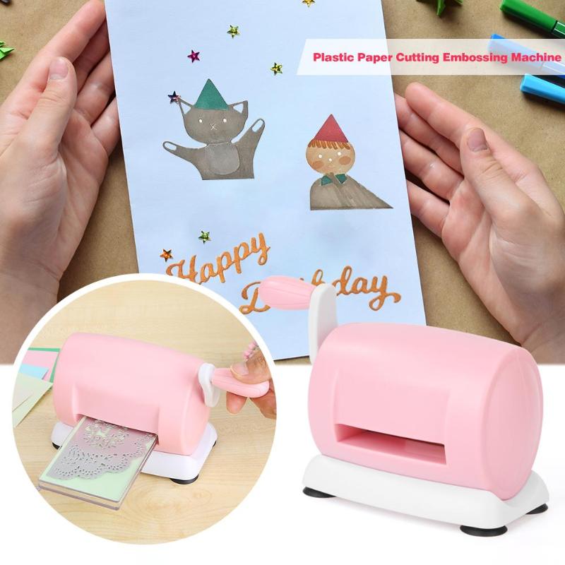 Plastic Portable Paper Die Cutting Embossing Machine DIY Scrapbook Cutter Tool Necessary Household Paper Cutting Supplies - ebowsos