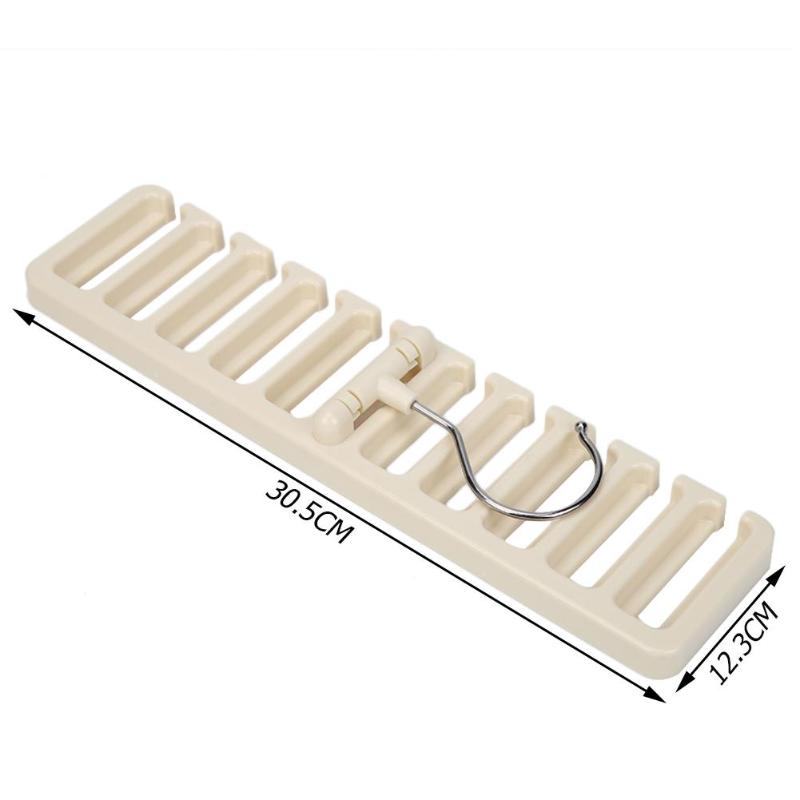 Plastic Tie Belt Scarf Rack Organizer Closet Wardrobe Space Saver Hanger Multi-layer Design Easy to Store Home Supplies - ebowsos