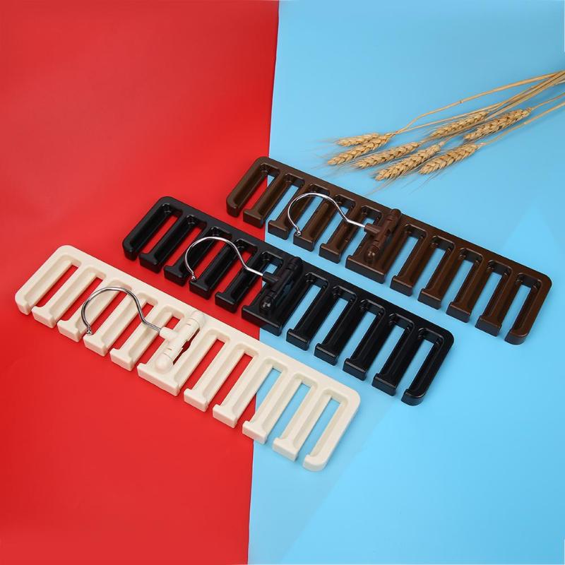 Plastic Tie Belt Scarf Rack Organizer Closet Wardrobe Space Saver Hanger Multi-layer Design Easy to Store Home Supplies - ebowsos