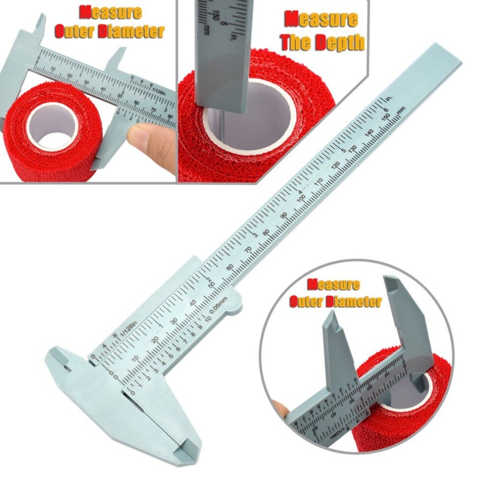 Plastic vernier caliper 150MM plastic caliper Vernier caliper Mini caliper Tattoo supplies - ebowsos